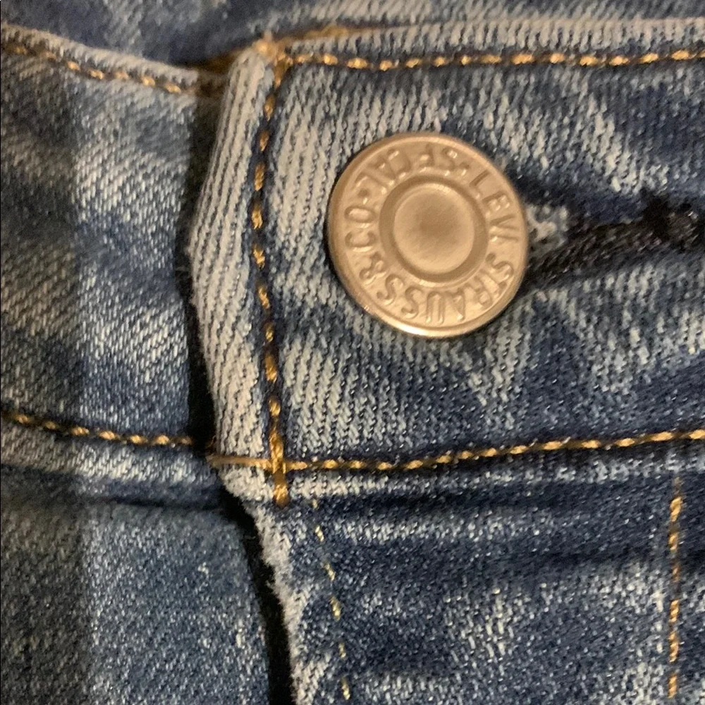 Levi's Blue Skinny Jeans with Faded Distress